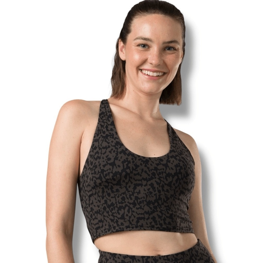 NWT prAna Chakara Crop Top Women's Size Small S in Dark Iron Wild - Picture 2 of 7
